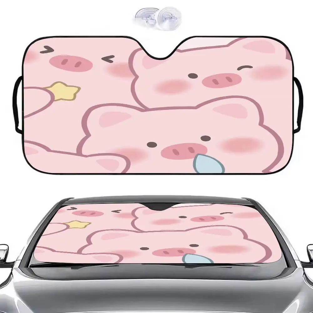 

Cartoon L-Lulu pig Car SunShade Parasol Car Windshield Sun Shade UV Protection