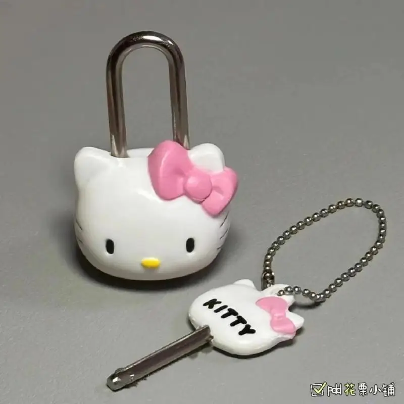 Cute Sanrio Hello Kitty Padlock My Melody Anime Cartoon Creative Doll Trunk Cabinet Schoolbag Small Lock Secret Protection Lock