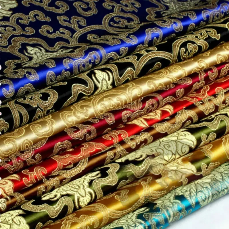 

50x90cm Rich Flower Brocade Fabric DIY Sewing Ancient Costume Hanfu Fabrics Festive Scene Curtain Tablecloth Decoration Material