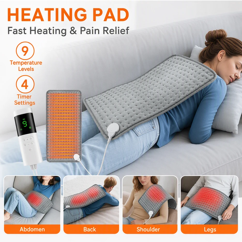 9 Levels Electric Heating Pad For Back Neck Shoulder Leg Abdomen Winter Warmer Body Thermal Blanket Warming Pad Washable Mat