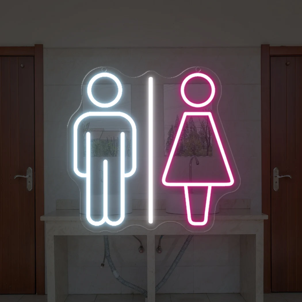 Public Toilet Sign Neon Led Light  Washroom Entrance For Outside Bar Led Lights Store Hangs Sign Home Club Wall Decor Neon Light