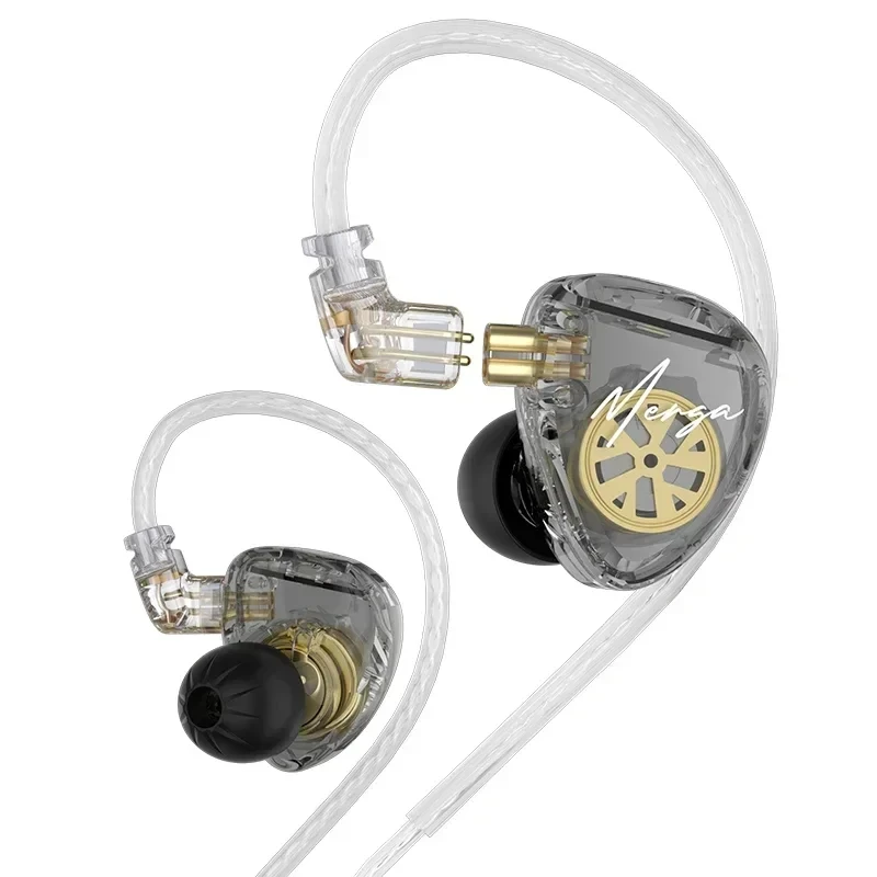 KZ Merga In-ear HIFI Earphones, 2DD Dynamic Drivers Quad-Driver Sound Output, High-Resolution Tuning Wired Earbuds