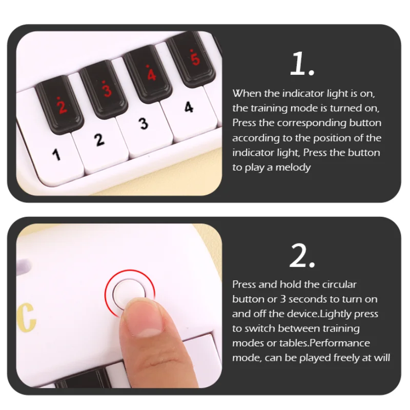 ミニ電子ピアノキーボードポケット楽器おもちゃサウンドライト学習音楽教育ゲーム子供のおもちゃクリスマスギフト