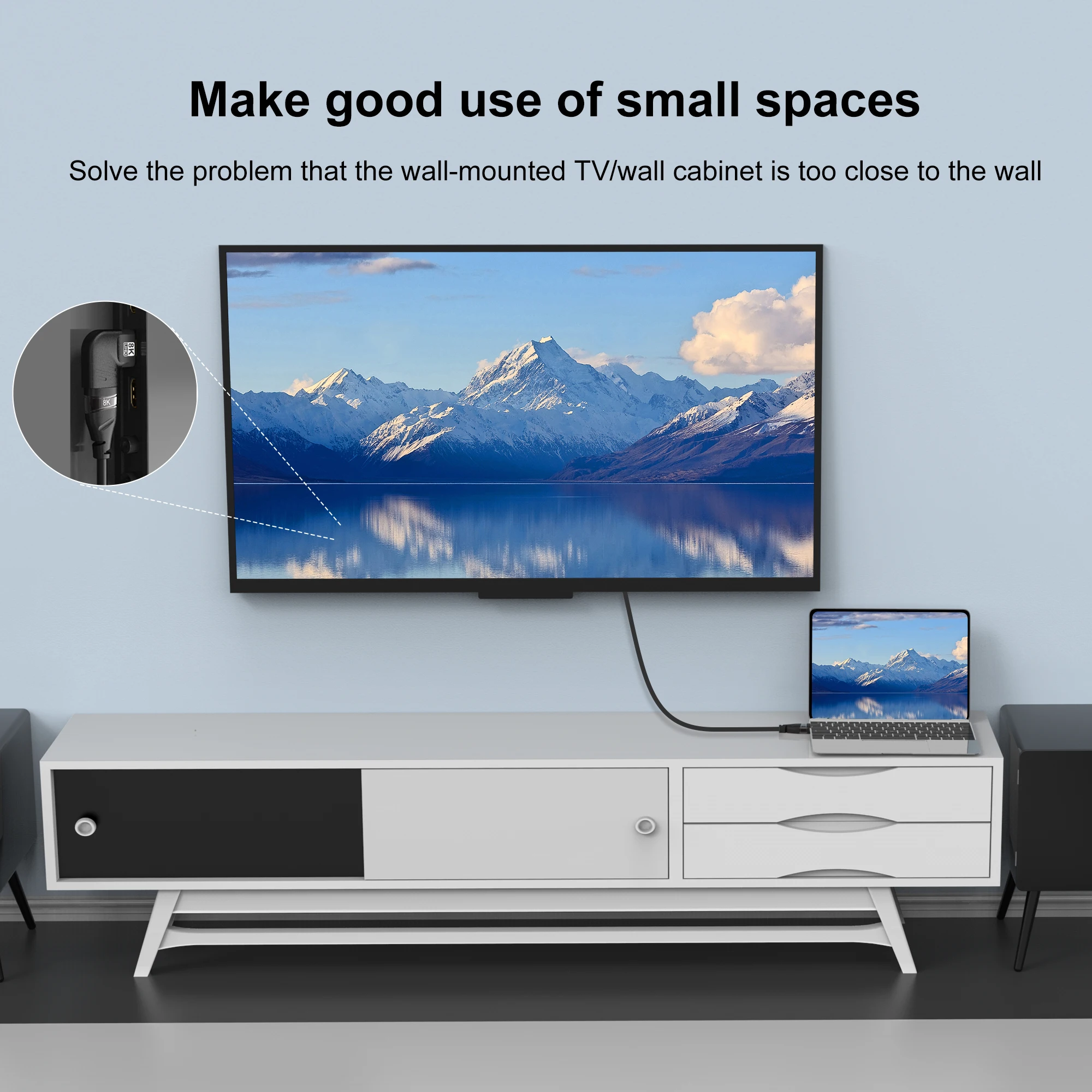 8K HDMI 2.1 Kabeladapter Stecker auf Buchse Kabelkonverter für HDTV PS4 PS5 Laptop 4K HDMI Extender Buchse auf Buchse – Detail 10