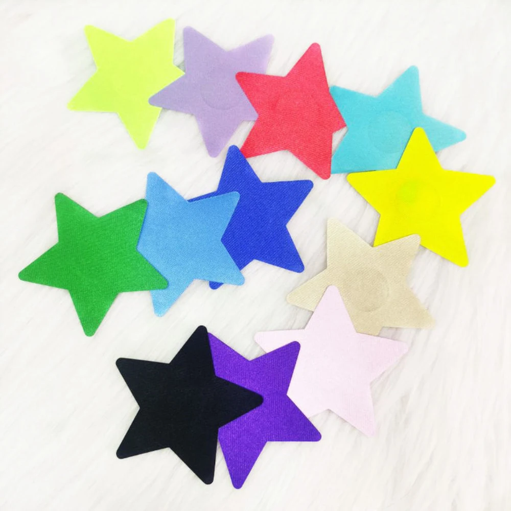 Nipple Covers Disposable Star Shape Sexy 1pair For Women Breast Pasties Stickers Invisible Breathable Colorful Chest Patch