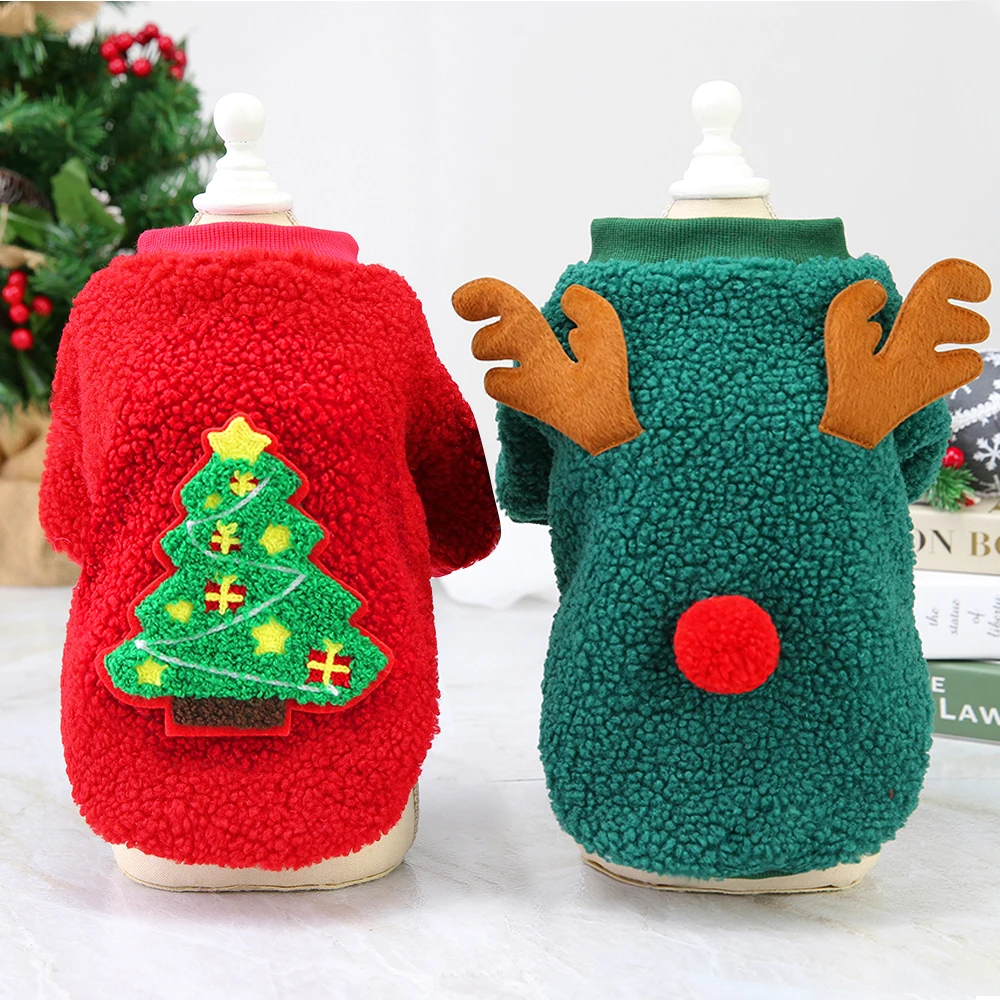 Christmas Dog Clothes T-shirt Cute Puppy Cat Christmas Clothes Costume New Year Pet Clothing Outfit For Chihuahua Yorkshire