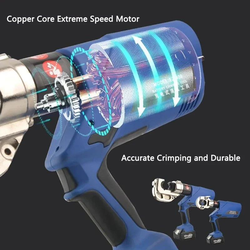 Electric Hydraulic Crimping Pliers Rechargeable Cable Copper Aluminum Terminal Crimping machine EZ-400 Wire Crimping Tool
