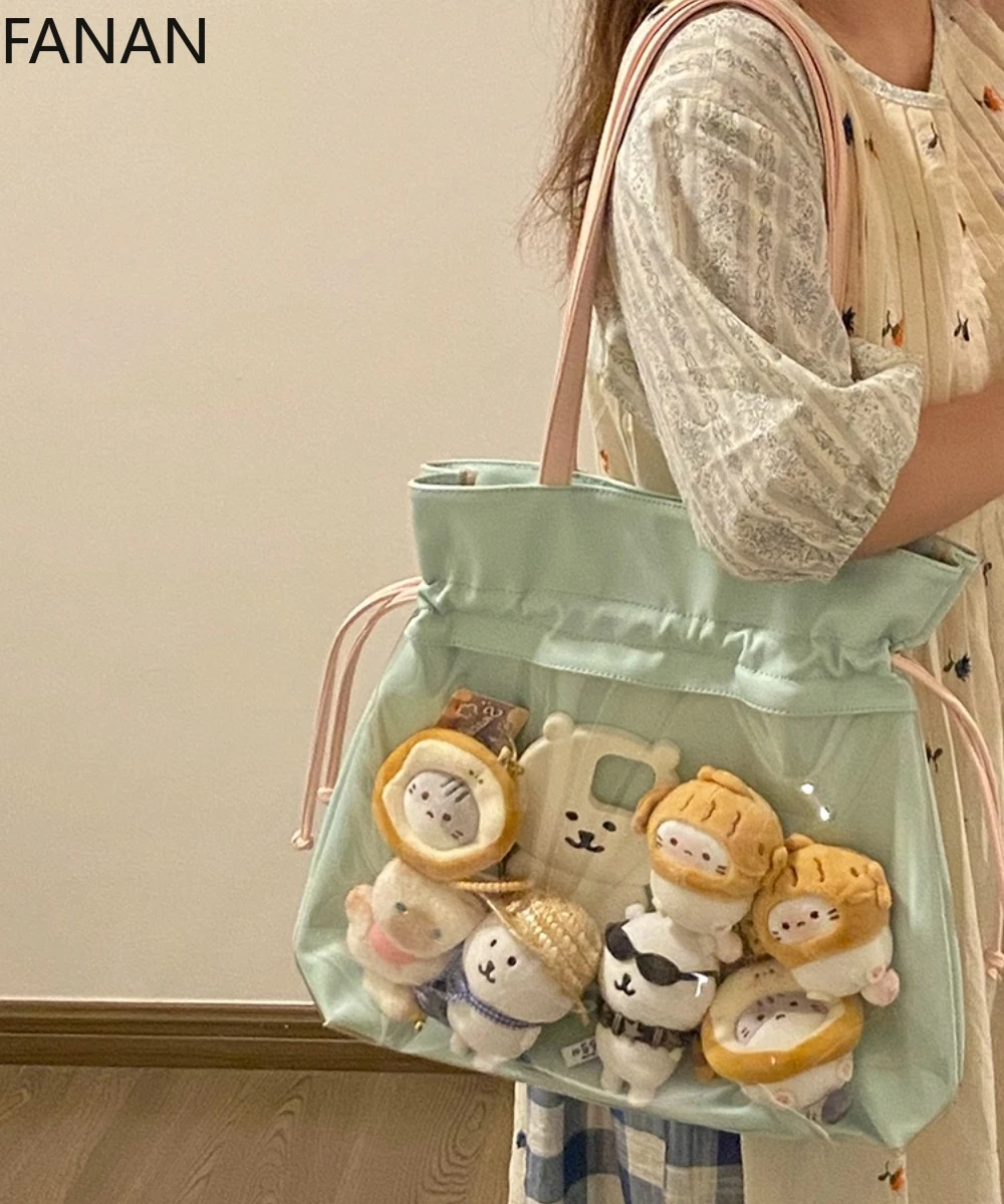 

Новинка 2022 года, Kawaii Itabag для больших сумок, сумки для девочек-подростков, прозрачная сумка через плечо JK, сумка через плечо Bolso