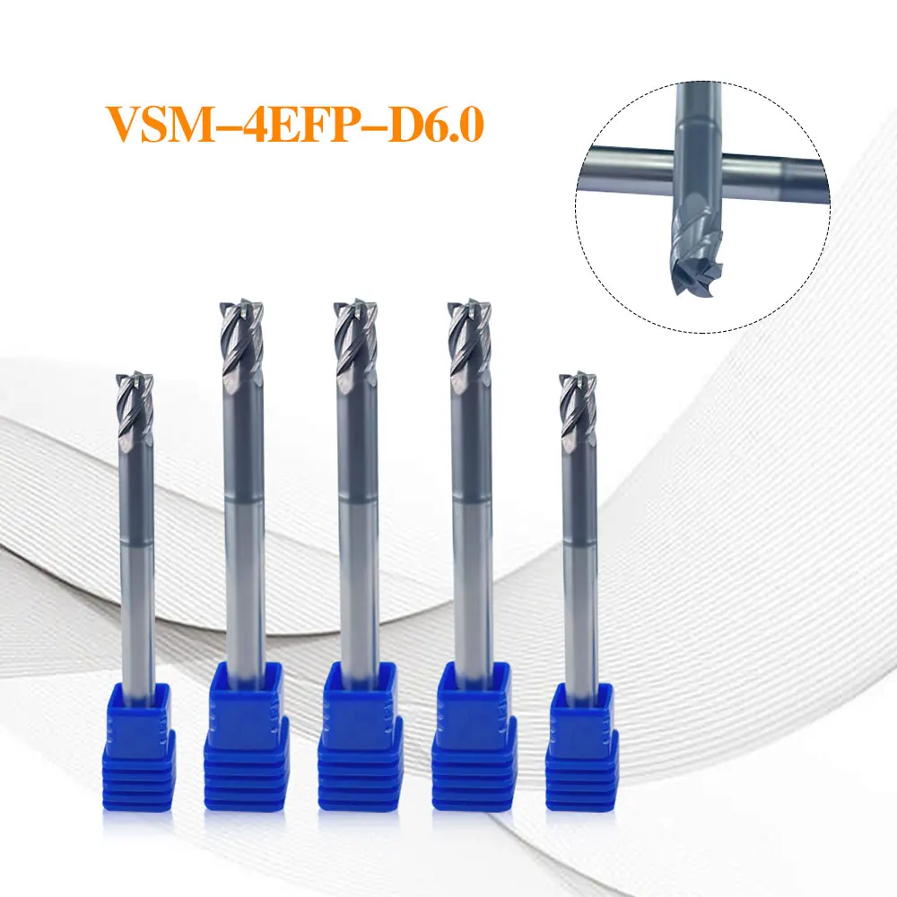 Fresa de extremo de acero de tungsteno ZCC CT VSM-4EFP KMG405 VSM-4EFP-D10.0 VSM-4EFP-D12.0 VSM-4EFP-D6.0 VSM-4EFP-D16.0 VSM-4EFP-D8.0