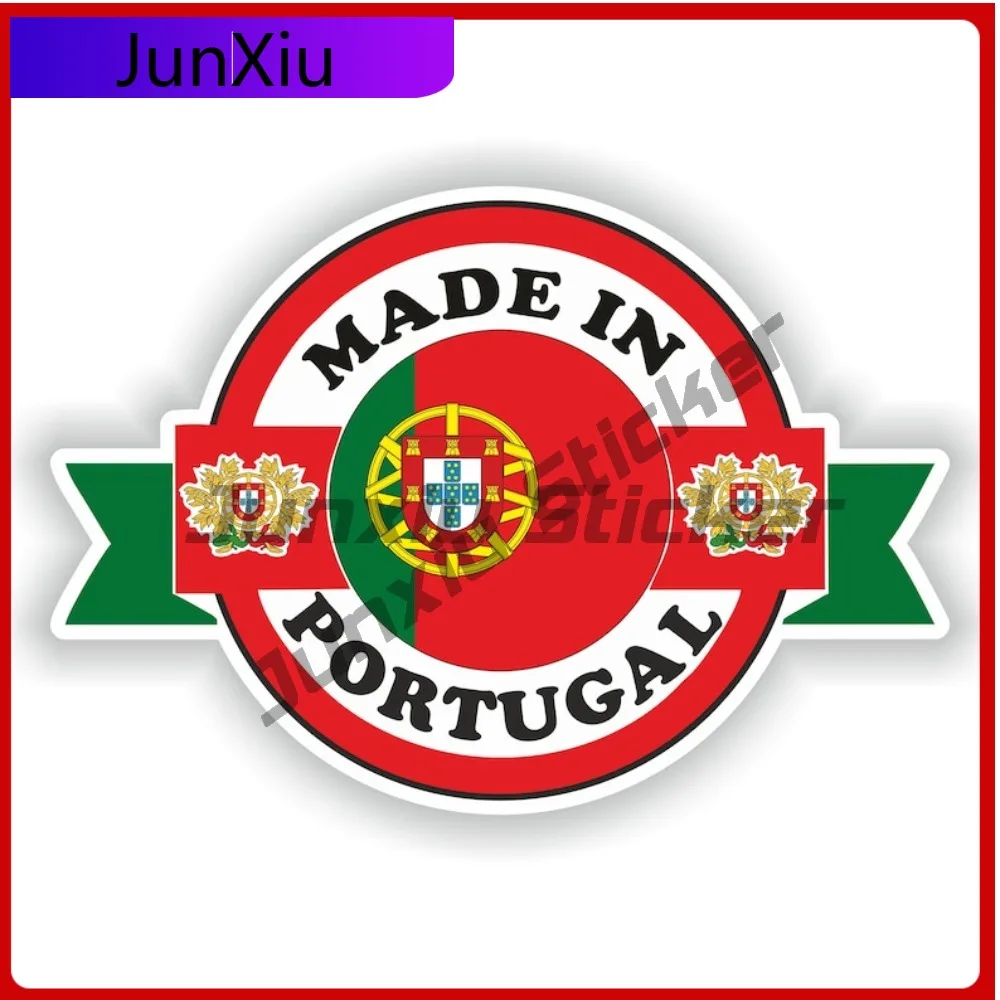

Made In Portugal National Flag With Emblem Sticker Graphic Suv Car Decals Outdoor Custom Car Stickers Personalized Sticker Acces