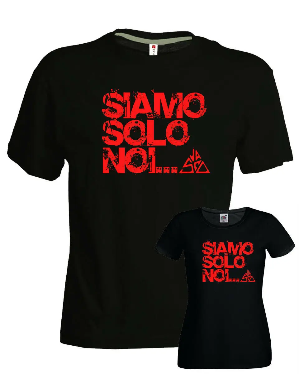 T-Shirt vasco we just us Vasco Rossi Blasco Excellent Cotton Black Man Woman- show original title