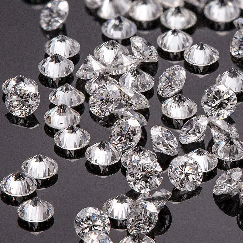 B 100% Genuine D Color 0.8 - 5.0mm Round Cut Wholesale Lab Grown Loose Moissanites Stone Test Positive for Jewelry Accessories
