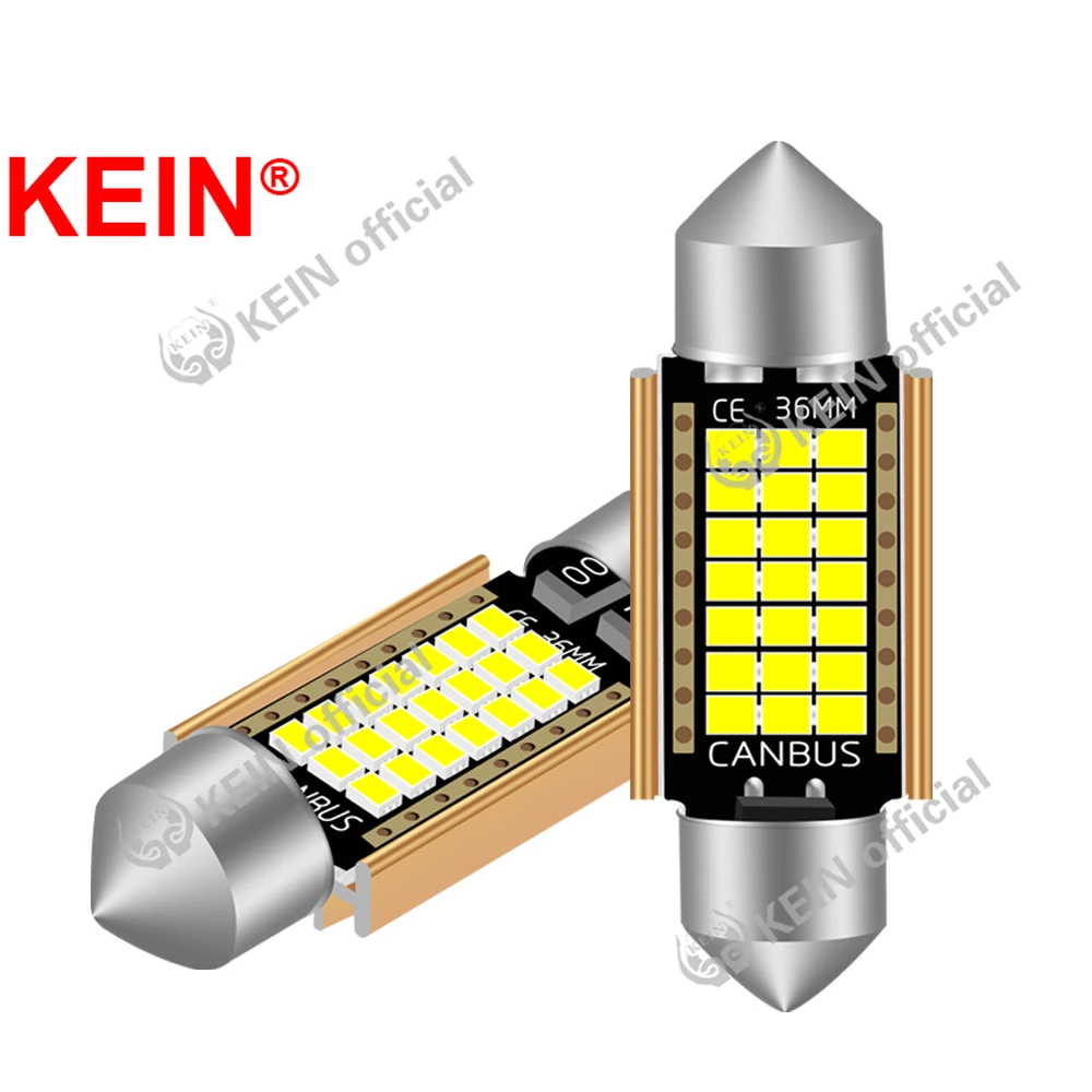 

KEIN 2PCS C5W C10W Led SV8.5 Festoon LED Car Interior Lighting Dome Reading License Plate Signal Lamp Bulb 31 36 39 41 MM DC12V