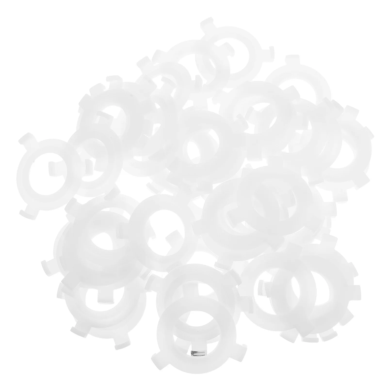 50Pcs Lampshade Converter Rings E27 to E14 Clip-on Socket Adapter White Plastic Reducer for Table Ceiling Lamps Light Fixture