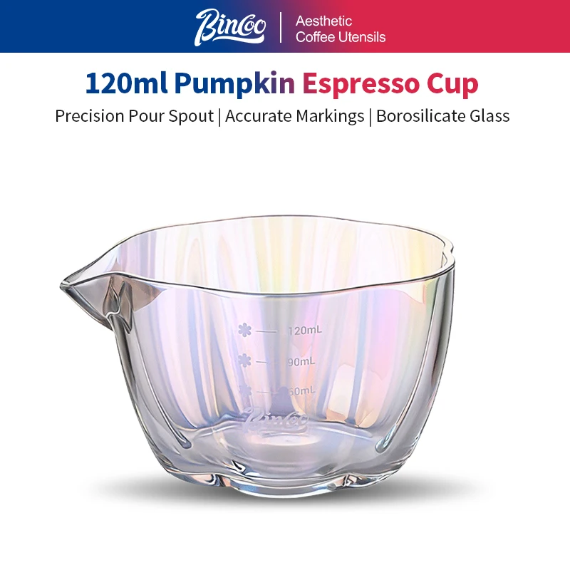 ビンクー-エスプレッソショットグラス-目盛り付き-120ml-ミルクオンスカップ＆クリーム容器-コーヒー抽出用クリアスケール