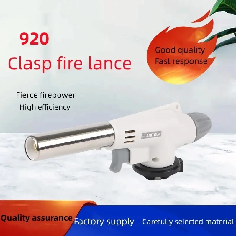Camping Baking Barbecue Gas Torch Welding Lighter Kitchen Fire Maker Butane Flame Gun Outdoor