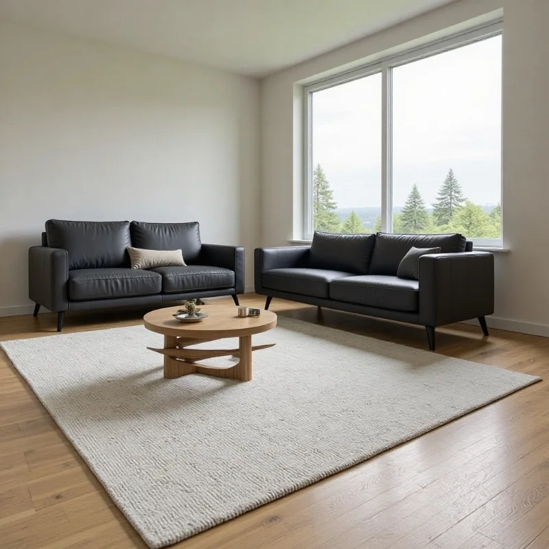 

Cotton silk carpet hand-woven carpet living room bedroom Nordic light luxury geometry