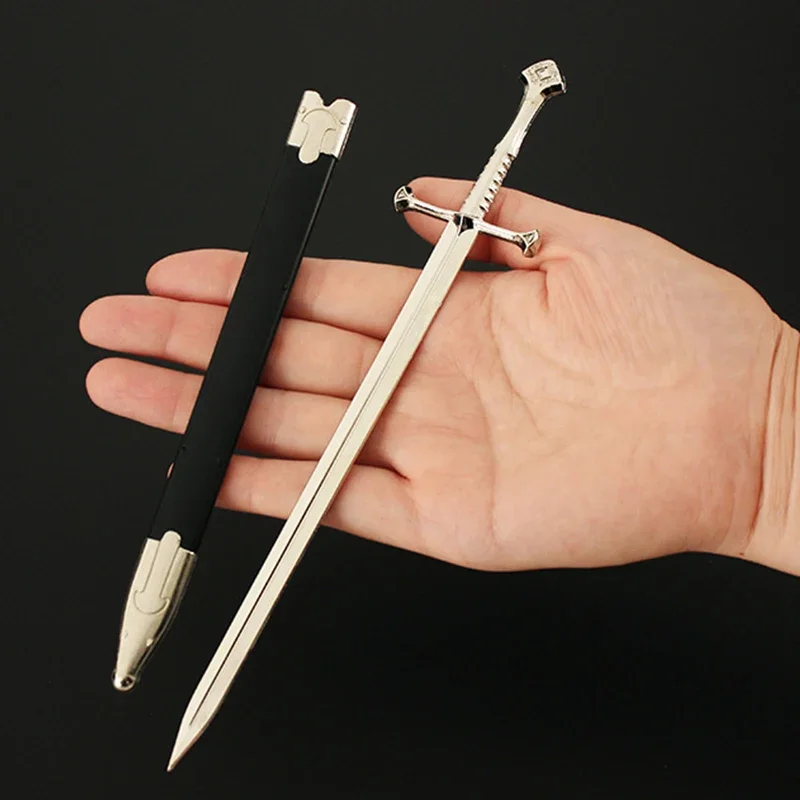 영화 및 텔레비전의 주인 나르틸 검 열쇠고리 키링 22cm 간달프 글램드링 금속 카타나 모델 선물용 장난감