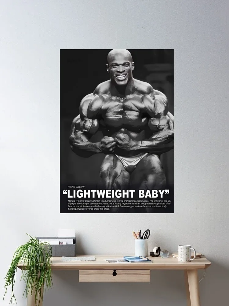 Ronnie Coleman, Lightweight Baby Gym Motivation Canvas POSTER ,Home Decor Wall art painting