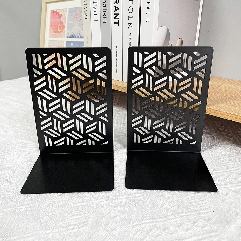 2pcs Crafted Door Book Ends Heavy Duty Bookends Book Lovers Collection Non-Slip Metal Bookends Office Home Desktop Bookends