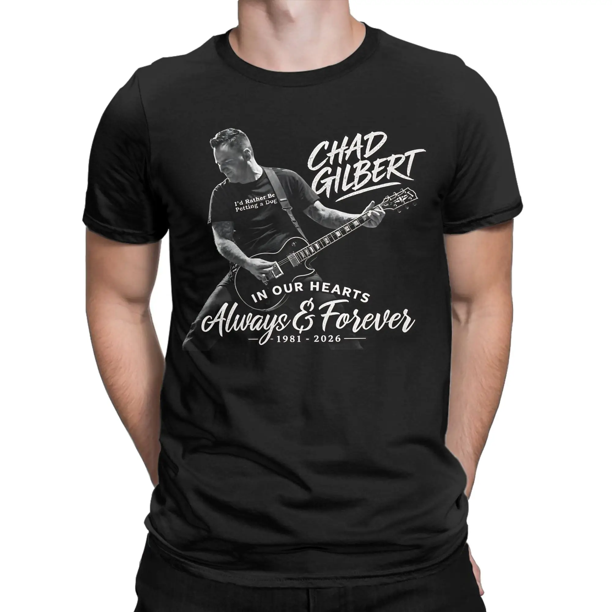 Rip Chad Gilbert Guitarist Men Women's T Shirts  Vintage Tee Shirt Short Sleeve Crew Neck T-Shirt Cotton New Arrival Clothes
