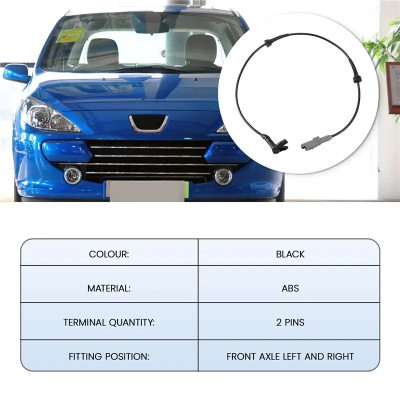 Multi-Purpose 9665386780 ABS Wheel Speed Sensor Plug Front Left Right 4545K3 4545F5 96496780 For 307 308 Citroen C4 DS4