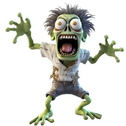 1PC Cute Green Zombie Motorcycle Stickers Waterproof DIY Motorbike Side Panels Fuel Tank Fairing Decals Halloween Decoration