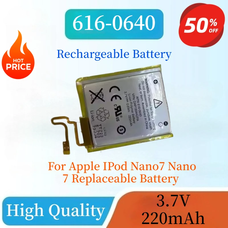 

616-0640 3.7V 220mAh Replacement Battery For Apple IPod Nano7 Nano 7 Battery + Free Tools High Quality Brand New