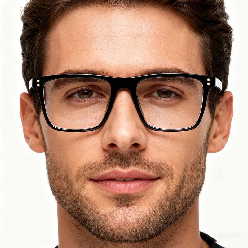 الرجال مربع النظارات الإطار الضوء الأزرق حجب نظارات للقراءة النساء بعيد النظر مشهد البصريات النظارات الطبية #2