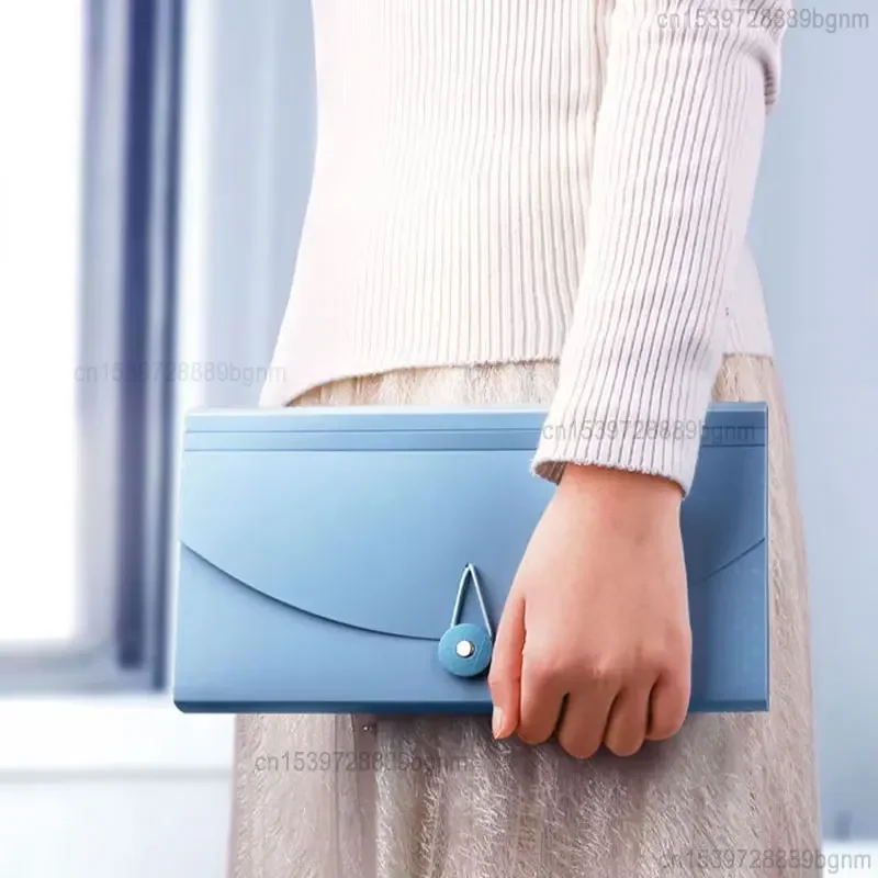 대용량 13포켓 레이어 확장형 지갑 파일 폴더 서류 청구서 영수증 보관 가방 사무실 정리 케이스