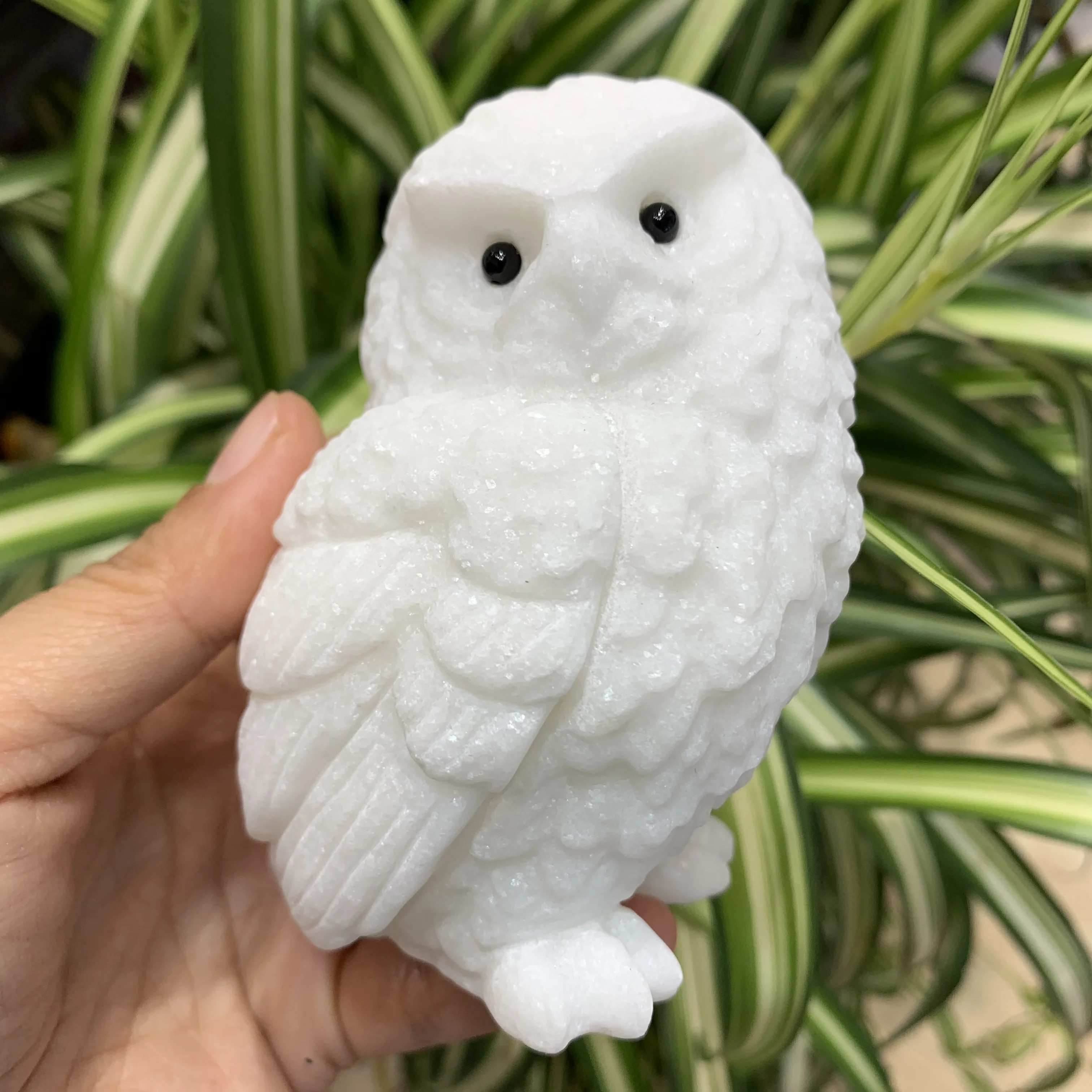 

Статуэтка Животного из натурального белого мрамора, статуэтка совы из драгоценных камней, Хрустальная Статуэтка для украшения дома