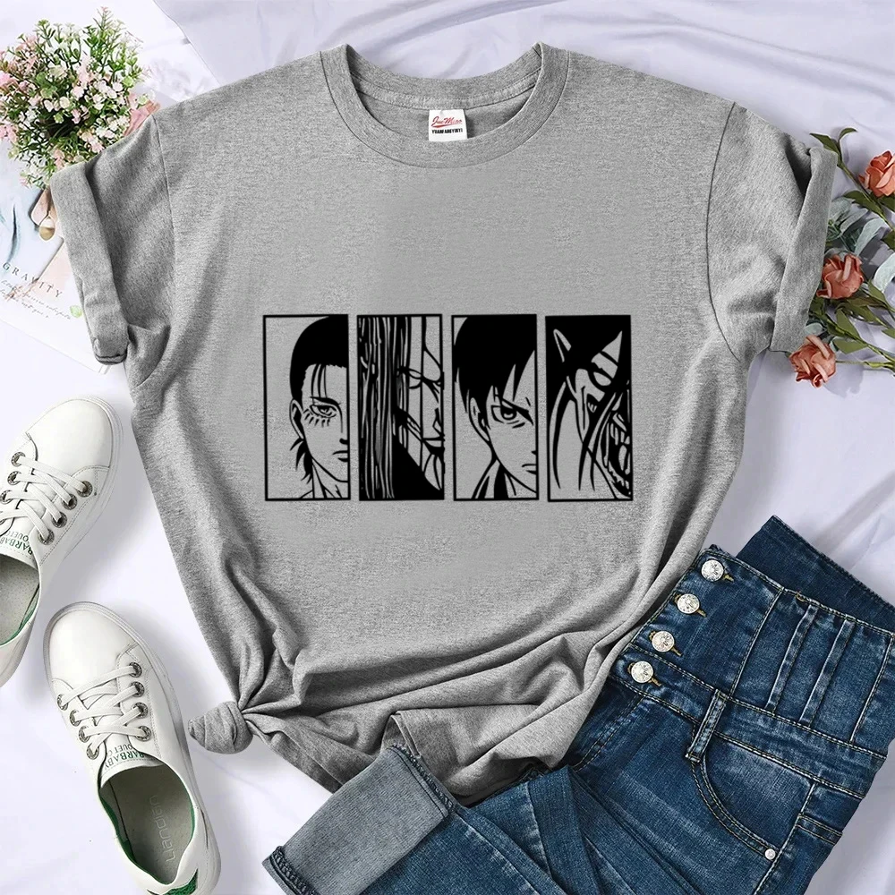 Attack on Titan t-shirt teen party Psychedelic cute emo aesthetic shirt harajuku scene  Psychedelic gothic