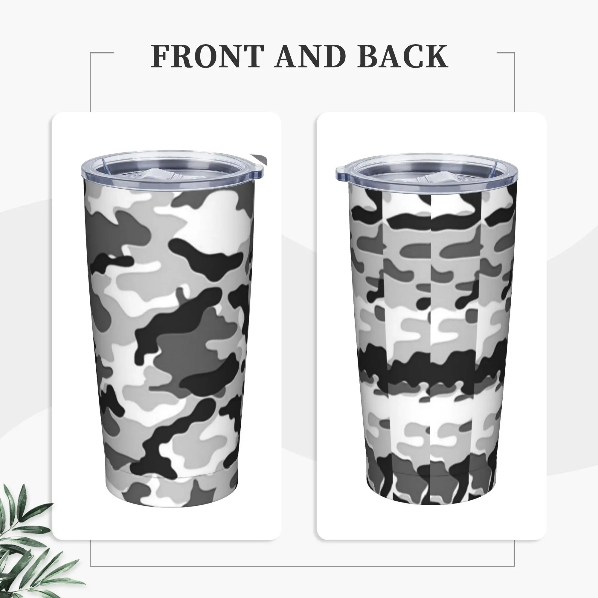 camouflage Throw Blanket 5t4g40ycjfr Tumbler Vacuum Insulated  Thermal Cup with Lid Straw Office Home Mug Spill Proof, 20oz