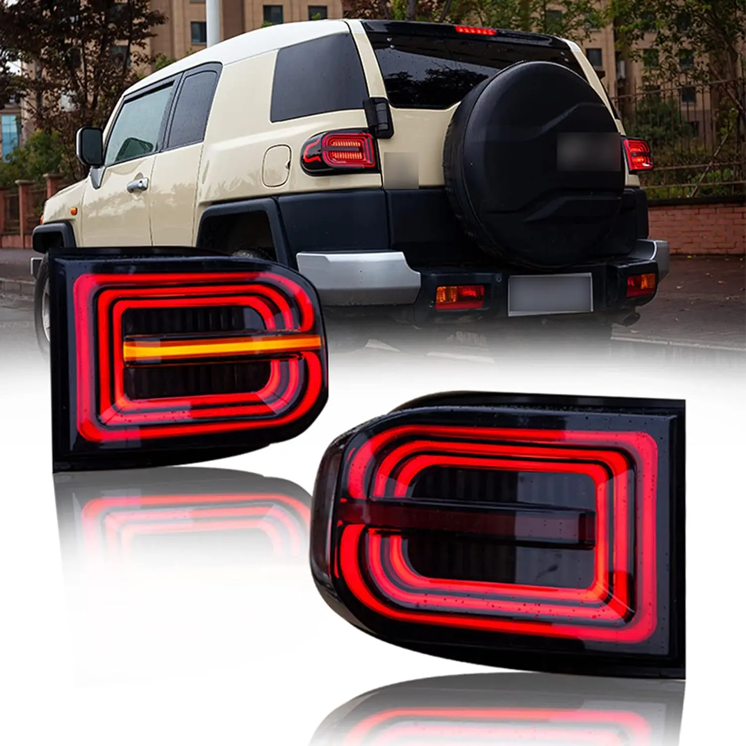 

Tail Lights for Toyota FJ Cruiser 2007-2017 LED DRL Car Taillights Assembly Signal Auto Accessories Modified Lamp