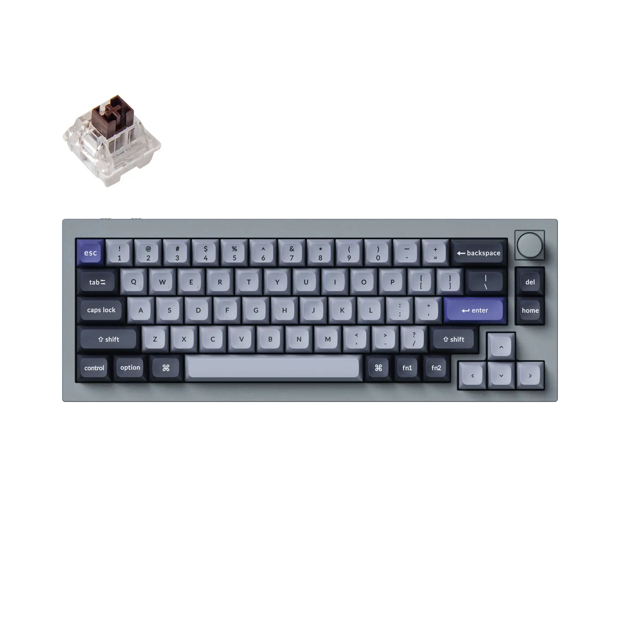 Keychron Q2 Pro Knob QMK Fully Assembled Wireless Custom Mechanical Keyboard 65% Layout KSA Double-Shot PBT Keycaps