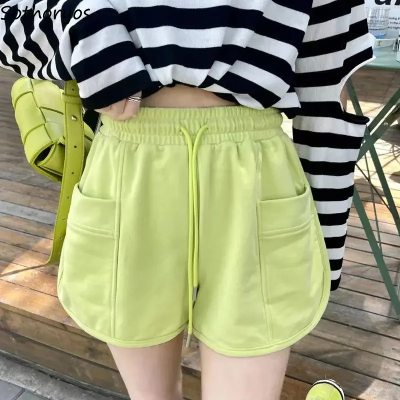 

Shorts Women Solid Daily Sporty Designed Vintage All-match Young Simple Korean Style Ladies Spring Graceful Delicate Cozy Ins