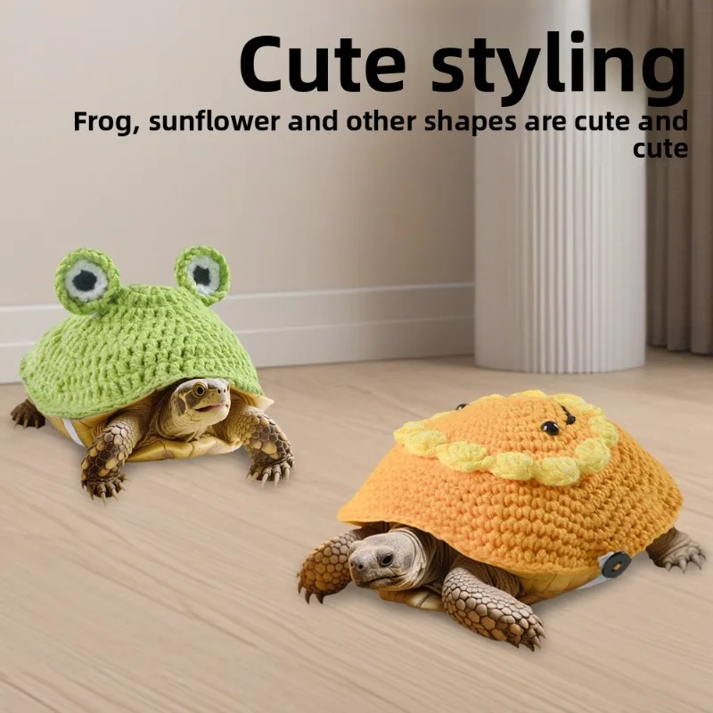Knitted Turtle Sweater Warm Cozy Pet Clothes Cute Shell Cover Decoration Supplies Water Aquatic Leopard Tortoise Brazilian Red - view 5