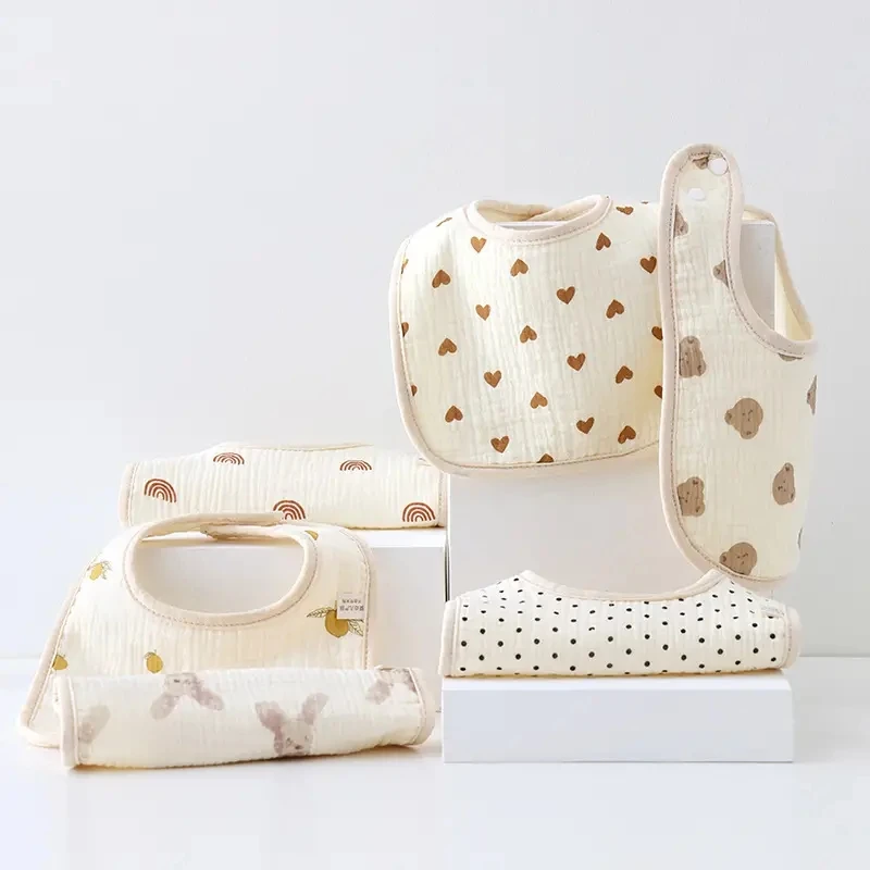 عشوائي 3 قطعة/المجموعة الطفل المرايل القطن الرضع تغذية مريلة الوليد ملابس التجشؤ باندانا للأطفال بنين بنات لينة منشفة لعاب الأطفال #2
