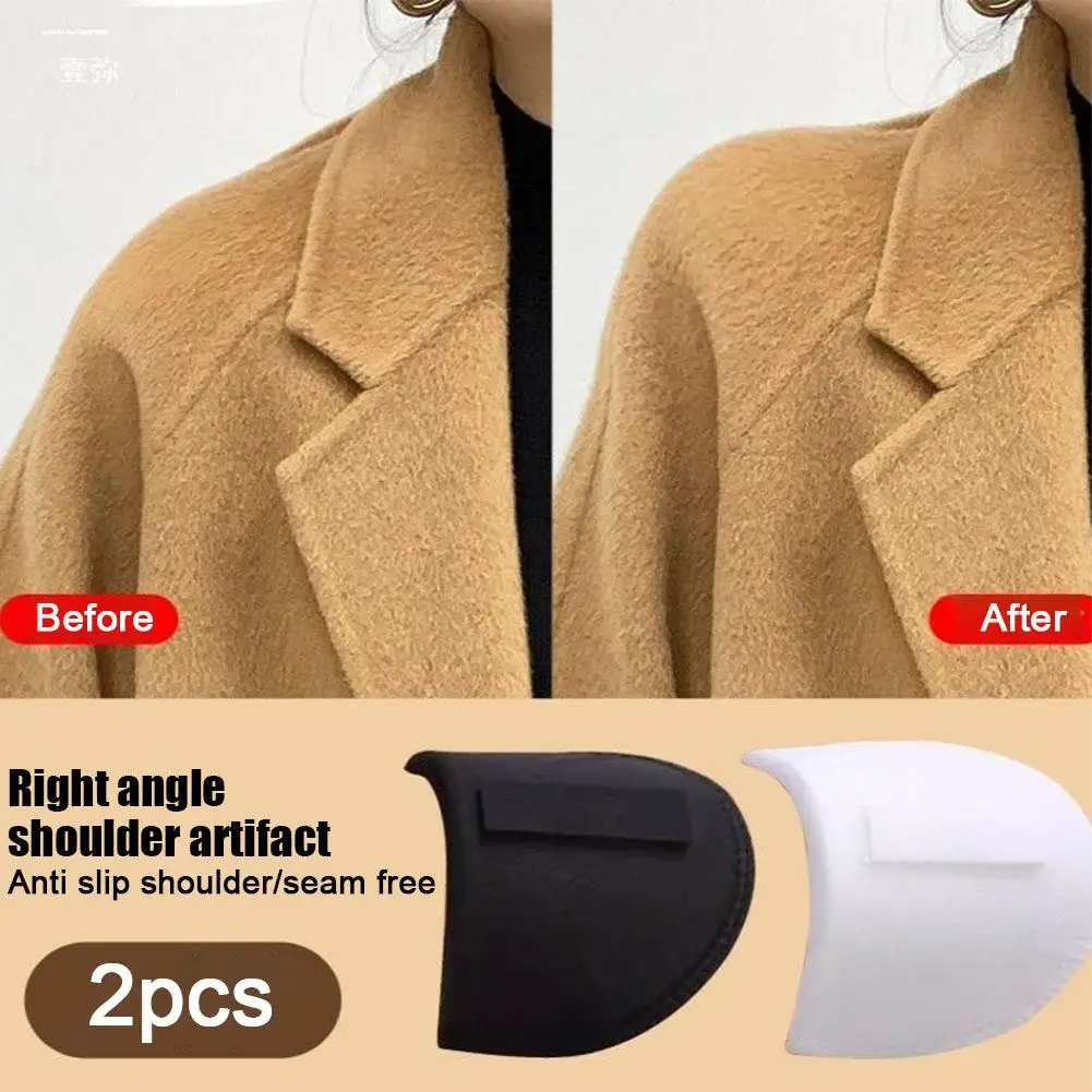 ชุดไหล่ Pads Coat Anti-SLIP ไหล่เสื้อผ้าหนาใส่แผ่นฟองน้ําที่ถอดออกได้ซับไหล่ไม่มีตะเข็บไหล่ Q5A3