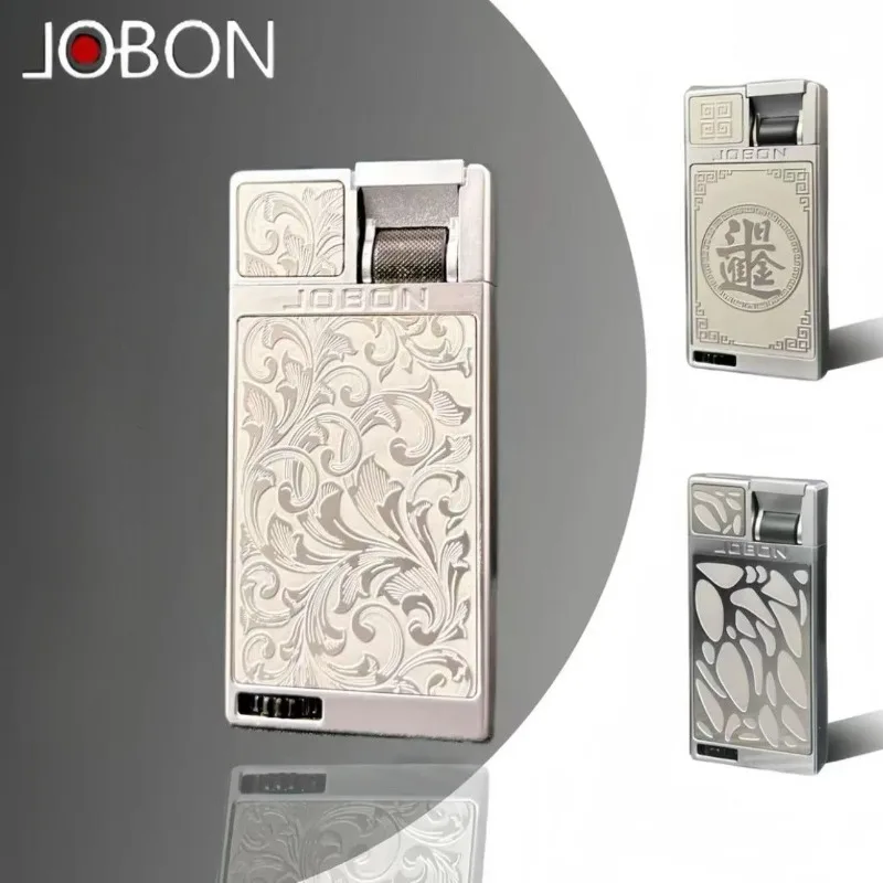 

JOBON Genuine Blue Flame Gass Lighter, Lever Ignition, Embossed Arabesque Pattern, Creative High-end Men's Gift Lighters Smoking