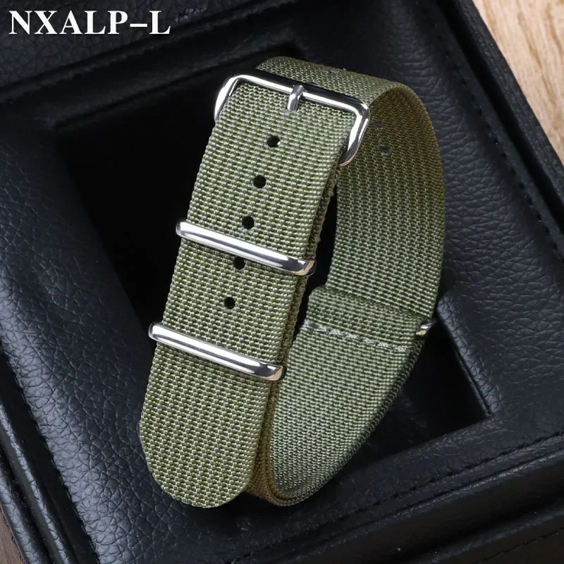 ساعة نايلون عسكرية للرجال ، حزام مضلع ، سوار ساعة رياضي لسايكو ، إكسسوارات سوار ، 18: 20: 20: 22