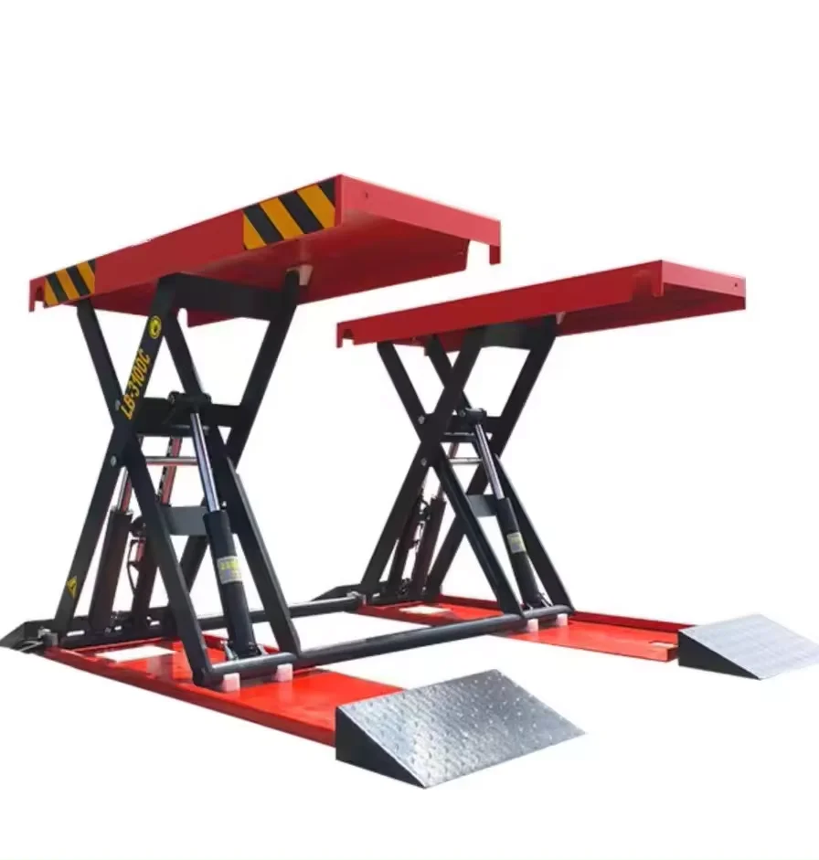 Portable Electric Scissor Lift Hydraulic Garage Car Jack 1.2-1.6m Mid-Position CE Certified Lifting Capacity 4000kg
