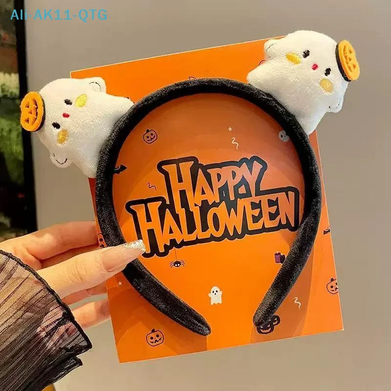 Adorable Plush Ghost Headband Bat Head Buckle Cute Hairband Cartoon Headwear Activity Props Performance Unisex Original Design