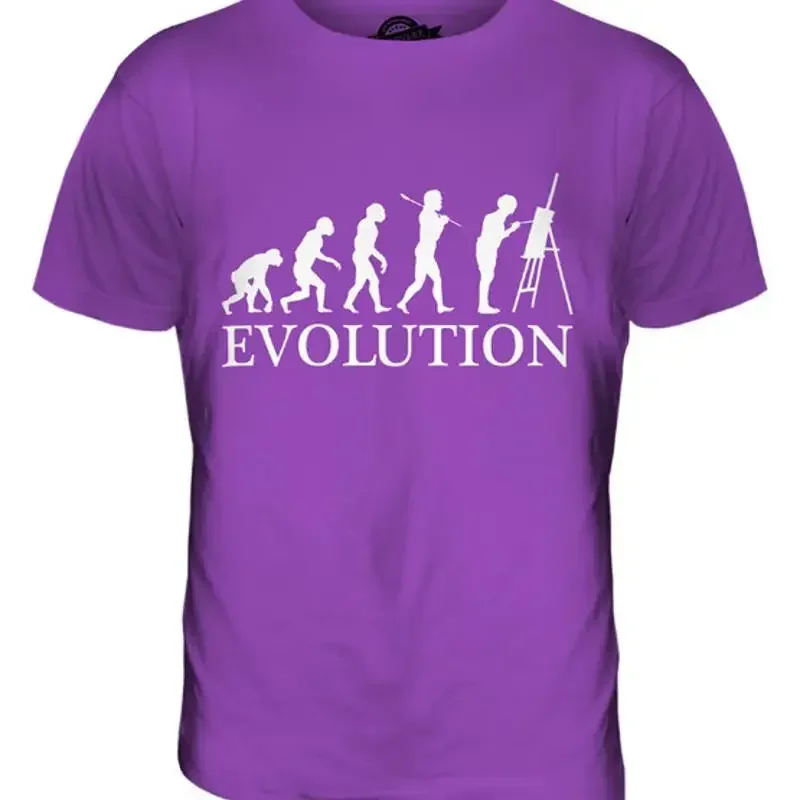 T-shirt pour hommes, peinture artistique, évolution de l'homme, XS S M L XL 2XL