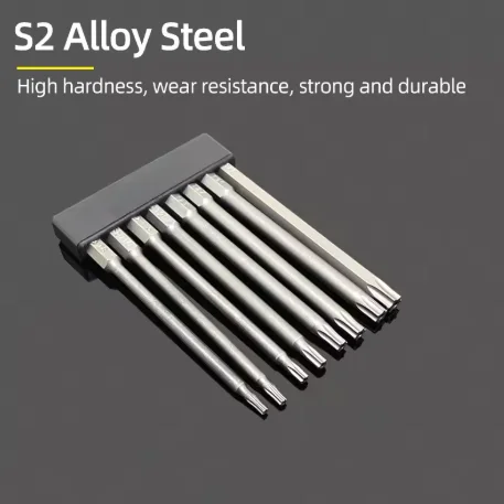 11/12PCS Torx Security Bit Set S2 Steel Magnetic Star Screwdriver Set for Shark Vacuum Cleaner 50/100mm Size Options