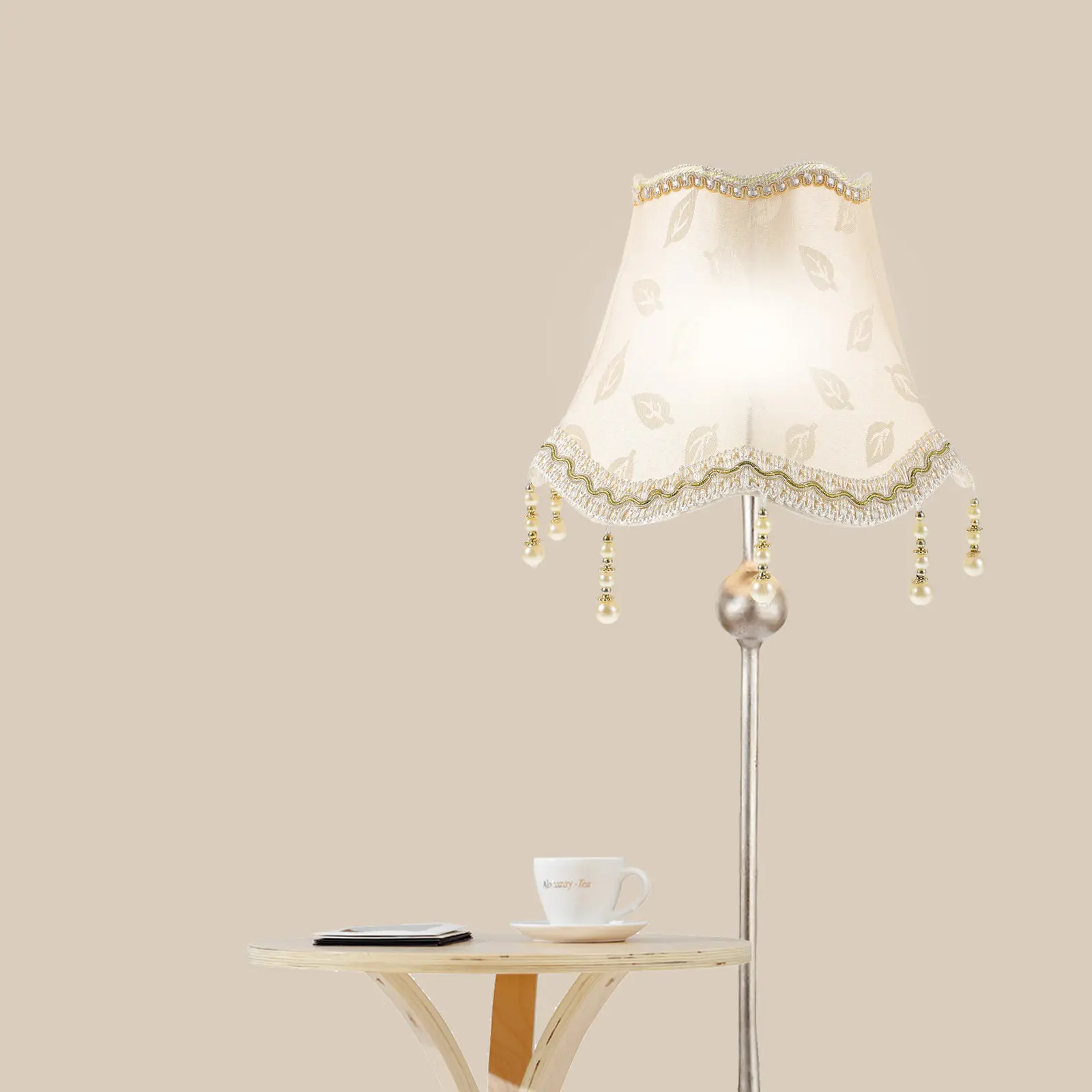 

Винтажный абажур для лампы в стиле макраме, маленький светильник с бахромой из бусин, декоративный тканевый абажур для настольных, напольных и ламп-торшеров