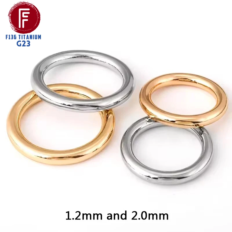 F136 tytanowy Clicker 1.2mm i 2.0mm gruby kolczyk w nosie piercing Tragus zawiasowy segment chrząstka spiralny kolczyk przegroda biżuteria