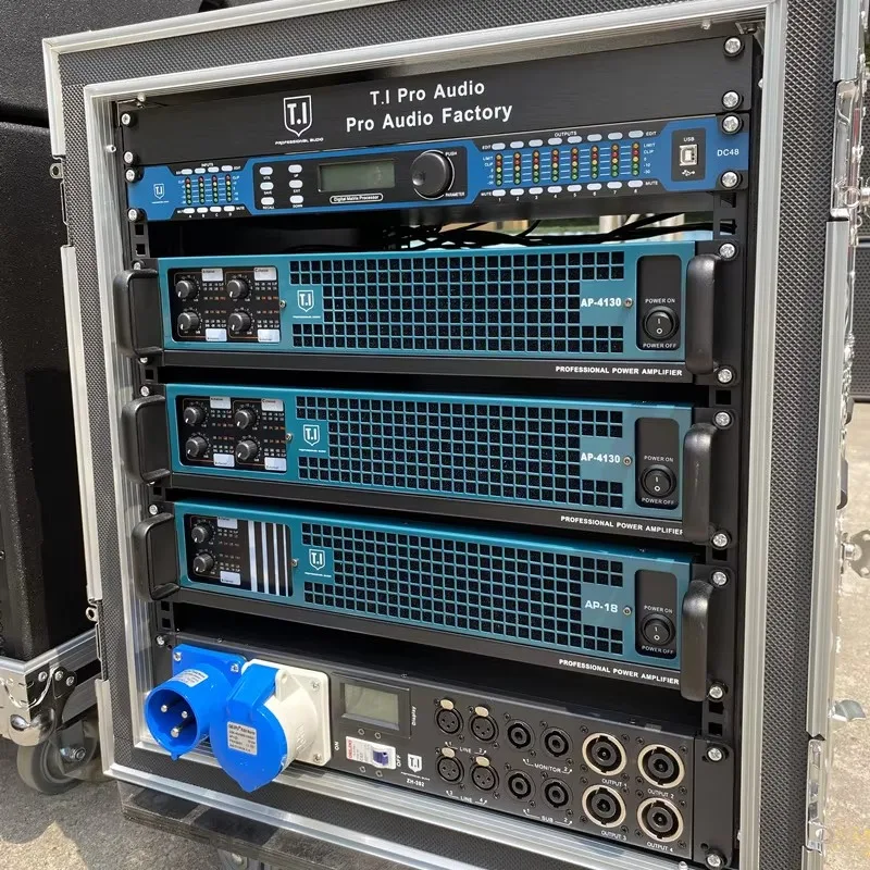 Two Channel 800W Professional Stage Amplifier, high power audio accessory for line array speaker system matching