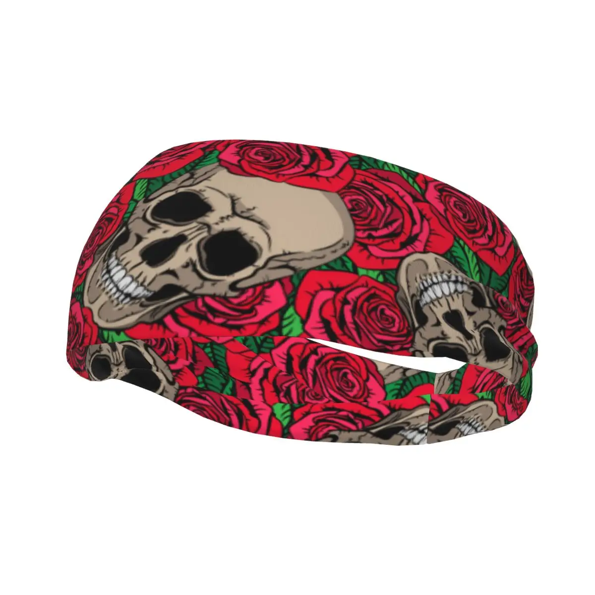 

Headband Sports Yoga Fitness Stretch Sweatband Hair Band Elasticity Headband Skulls And Roses