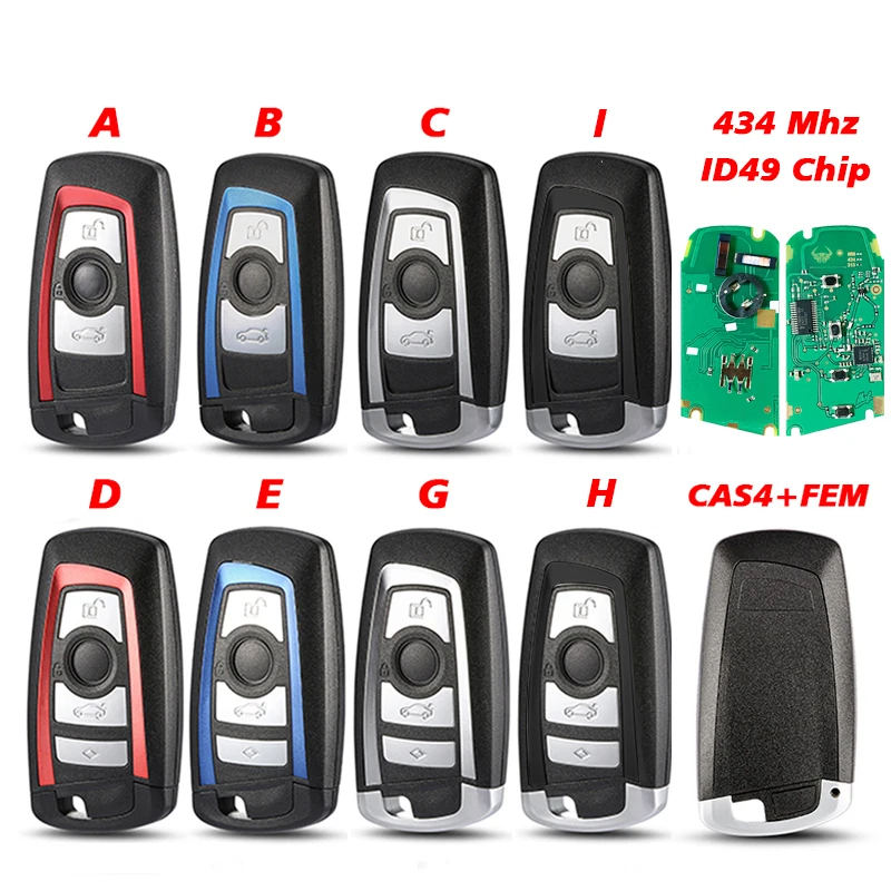 CN006112 Aftermarket Car Key For BMW F 3 5 7 Series X5 X6 F20 F22 F30 CAS4 CAS4+ FEM BDC 434Mhz ID49 PCF7945 Promixity Remote